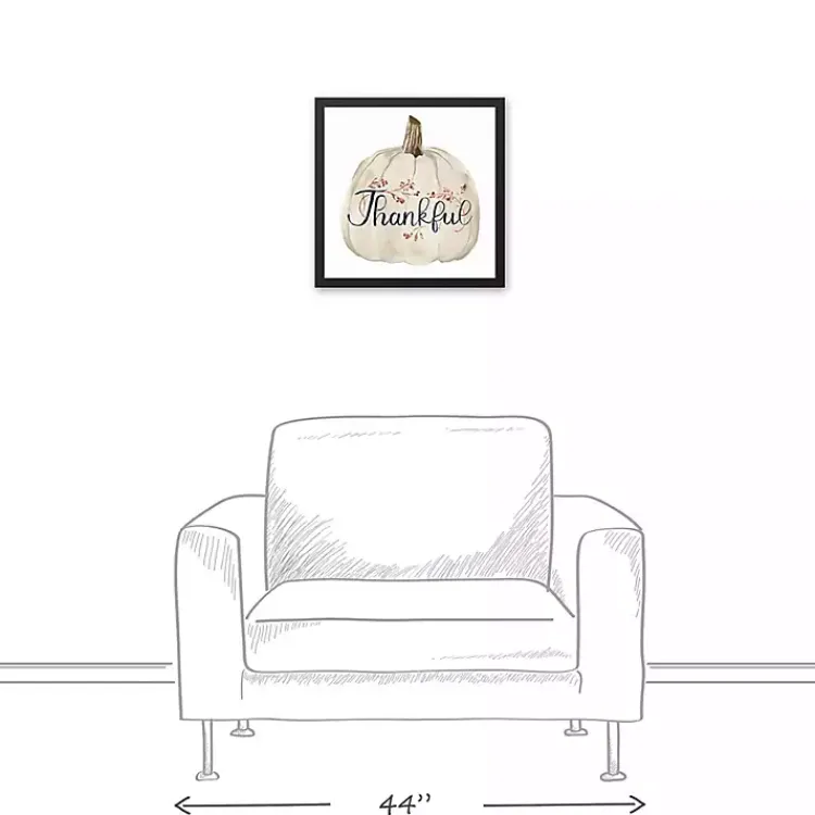 Fall>Kirklands Home Thankful Pumpkin Framed Canvas Art Print