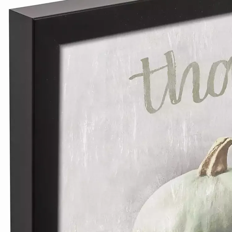 Fall>Kirklands Home Thankful Pumpkins Framed Canvas Art Print Gray