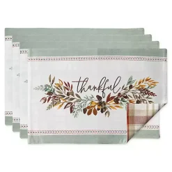 Fall>Kirklands Home Thankful Reversible Placemats, Set of 4