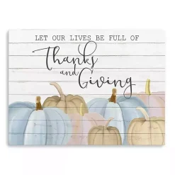 Fall>Kirklands Home Thanksgiving Pastel Pumpkins Canvas Art Print White
