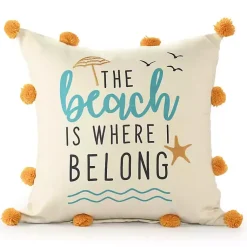Pillows>Kirklands Home The Beach is Where I Belong Indoor/Outdoor Pillow
