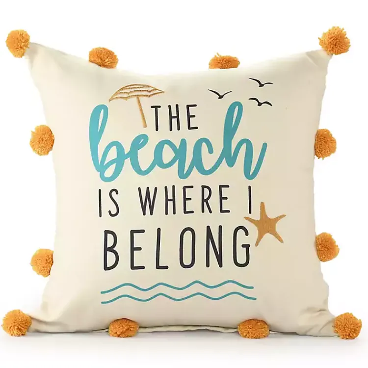 Pillows>Kirklands Home The Beach is Where I Belong Indoor/Outdoor Pillow