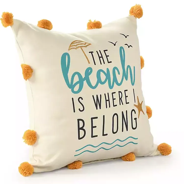 Pillows>Kirklands Home The Beach is Where I Belong Indoor/Outdoor Pillow