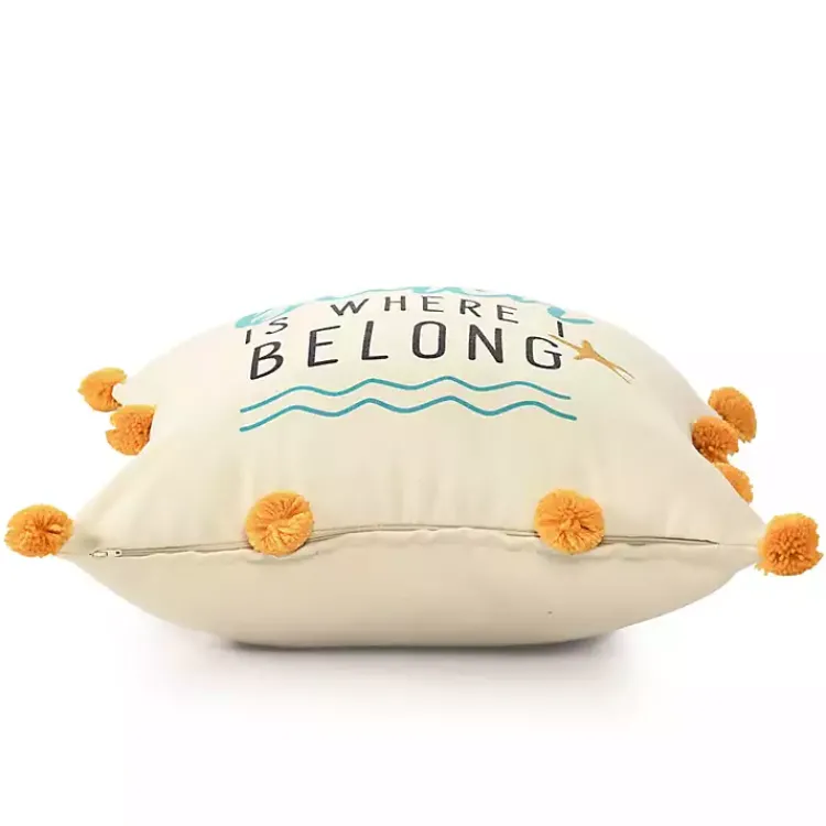 Pillows>Kirklands Home The Beach is Where I Belong Indoor/Outdoor Pillow