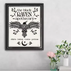 Halloween>Kirklands Home The Black Raven Apothecary Framed Canvas Art Print