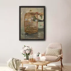 Kirklands Home The Cage Morisot Framed Canvas Art Print Multi Discount
