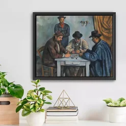 Kirklands Home The Card Players Framed Canvas Art Print New