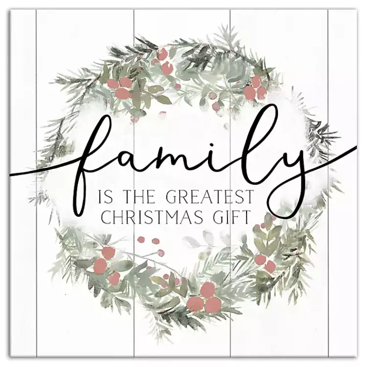 Christmas Art & Wall Decor>Kirklands Home The Greatest Christmas Gift Canvas Art Print White