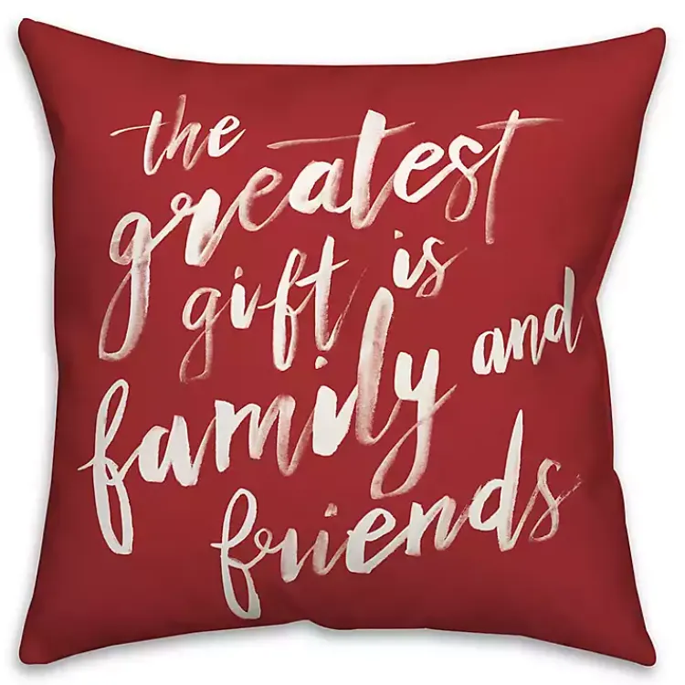 Christmas Pillows>Kirklands Home The Greatest Gift Christmas Throw Pillow