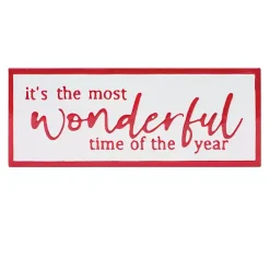 Christmas Art & Wall Decor>Kirklands Home The Most Wonderful Time Metal Wall Plaque