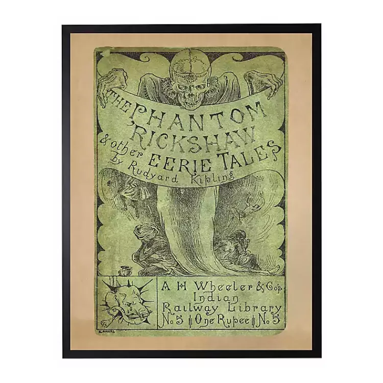 Halloween>Kirklands Home The Phantom Rickshaw Framed Halloween Wall Plaque Green