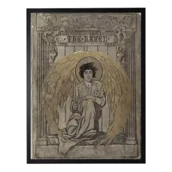 Halloween>Kirklands Home The Raven Book Cover Wall Plaque
