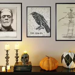 Halloween>Kirklands Home The Raven Framed Halloween Wall Art