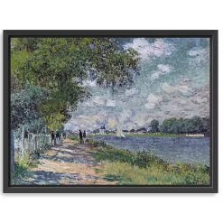 Kirklands Home The Seine at Argenteuil Framed Canvas Art Print Outlet