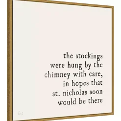 Christmas Art & Wall Decor>Kirklands Home The Stockings Were Hung Framed Canvas Art Print