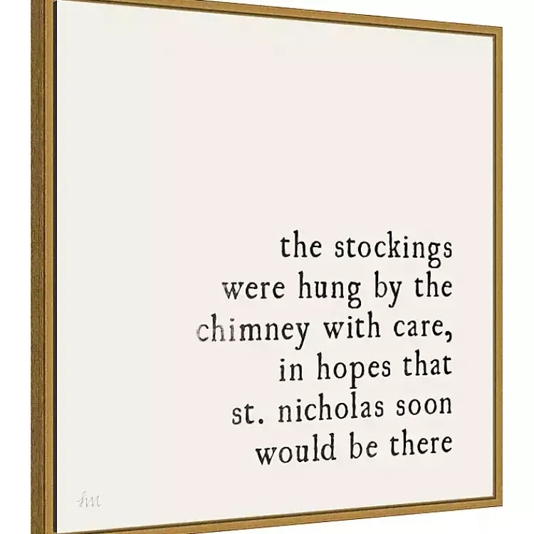 Christmas Art & Wall Decor>Kirklands Home The Stockings Were Hung Framed Canvas Art Print