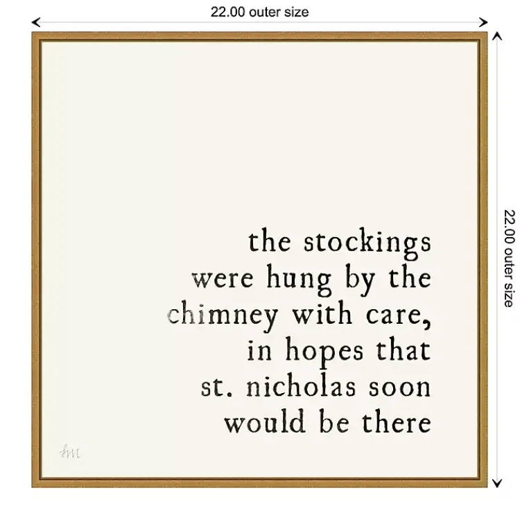 Christmas Art & Wall Decor>Kirklands Home The Stockings Were Hung Framed Canvas Art Print