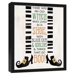 Halloween>Kirklands Home There Was An Old Witch Halloween Plaque Ivory