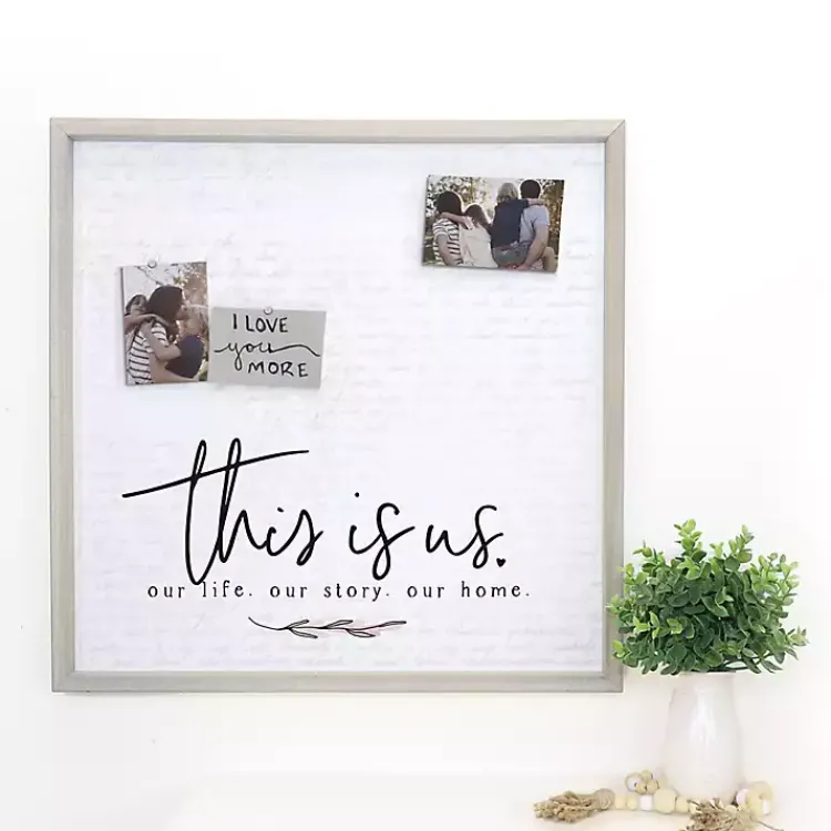 Kirklands Home This is Us Framed Magnetic Board Gray Sale