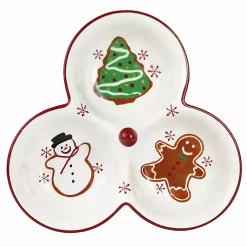 Kirklands Home Three-Section Christmas Serving Platter Sale
