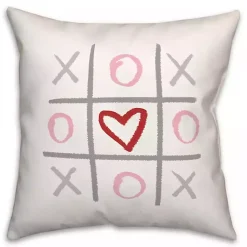 Valentines Day Decorations>Kirklands Home Tic Tac Toe Heart Pillow