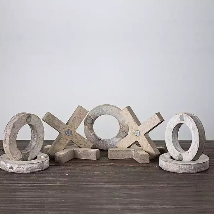 Memo & Chalkboards>Kirklands Home Tic Tac Toe Wood and Metal Magnetic Memo Board