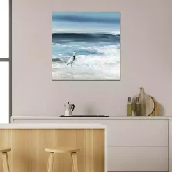 Kirklands Home Tidal Sea Bird Canvas Art Print New