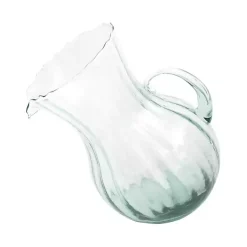 Kirklands Home Tilted Ribbed Glass Pitcher Clear Online