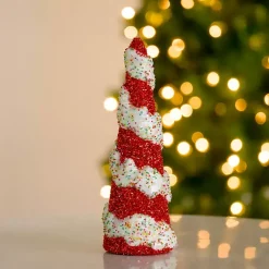 Christmas Decorations>Kirklands Home Tinsel Candy Cane Christmas Tree, 15 in.