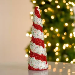 Christmas Decorations>Kirklands Home Tinsel Candy Cane Christmas Tree, 18 in.