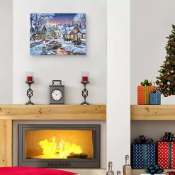Christmas Art & Wall Decor>Kirklands Home Tinsel Town Christmas Canvas Art Print Multi