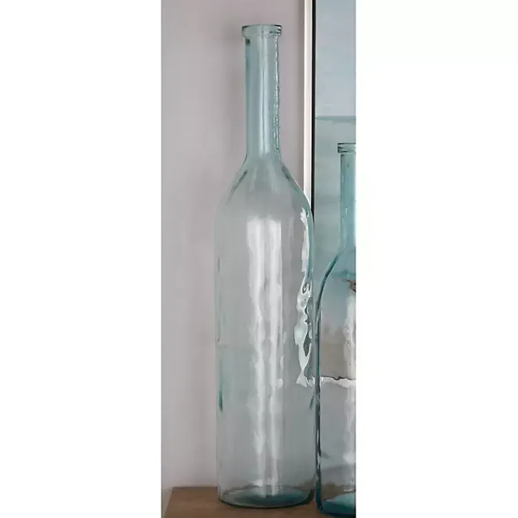 Vases>Kirklands Home Tinted Farmhouse Glass Bottle Vase Green