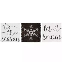 Christmas Art & Wall Decor>Kirklands Home Tis the Season Canvas Art Prints, Set of 3