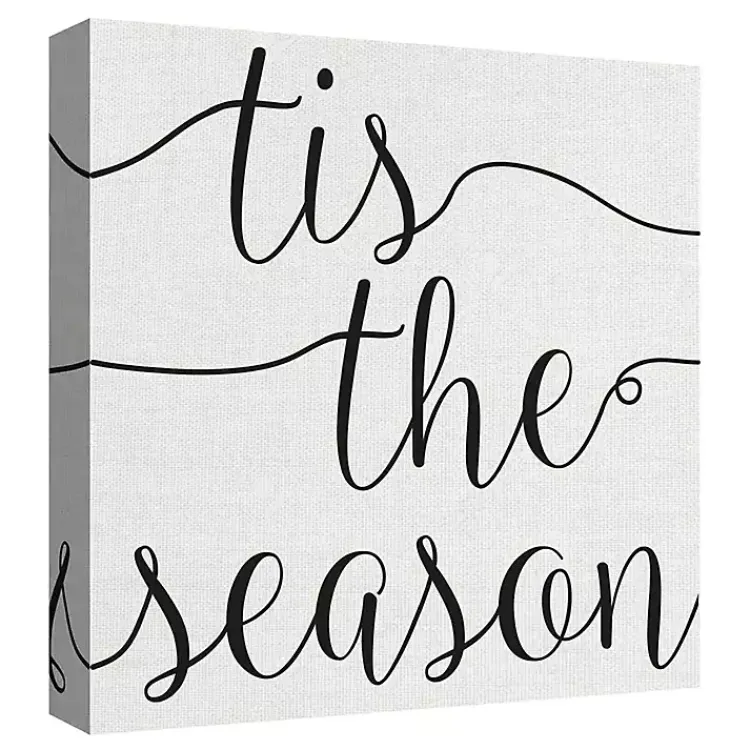 Christmas Art & Wall Decor>Kirklands Home Tis the Season Canvas Art Prints, Set of 3