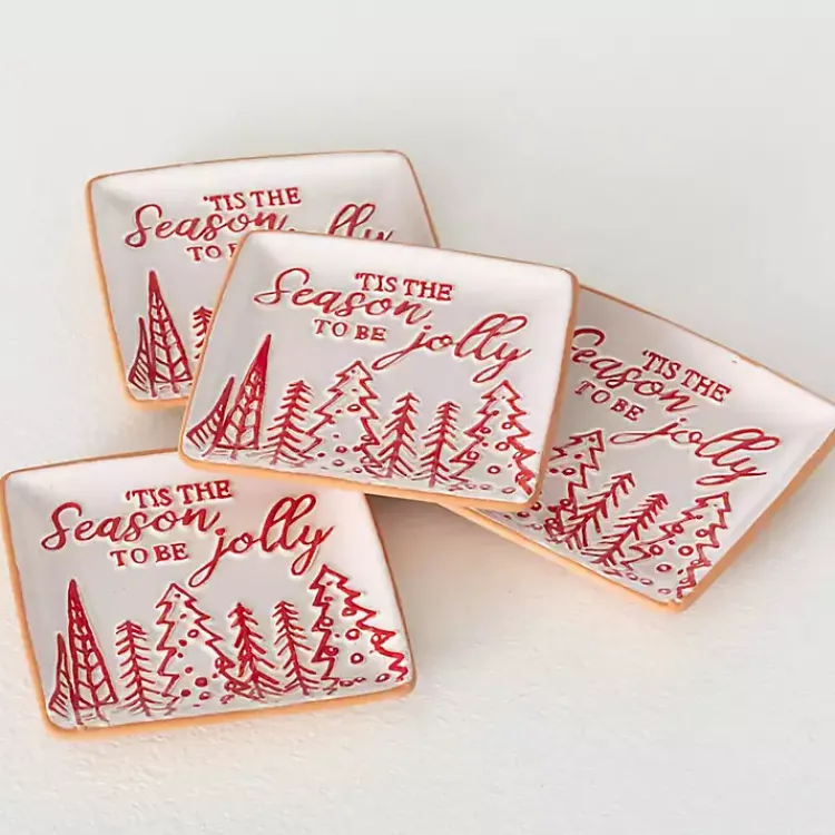 Christmas Dining & Entertaining>Kirklands Home Tis the Season Christmas Snack Plates, Set of 4