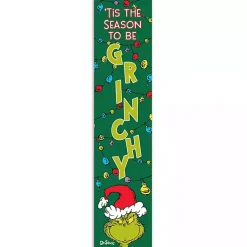 Outdoor Christmas Decorations>Kirklands Home Tis the Season to Be Grinchy Porch Board Green