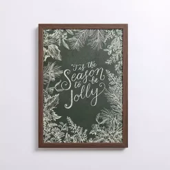 Christmas Art & Wall Decor>Kirklands Home Tis the Season to be Jolly Framed Wall Plaque