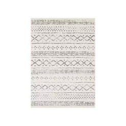 Kirklands Home Toasted Brown Abstract Diamond Area Rug, 7x10 Clearance