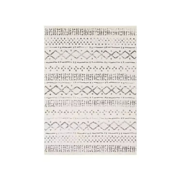 Kirklands Home Toasted Brown Abstract Diamond Area Rug, 7x10 Clearance