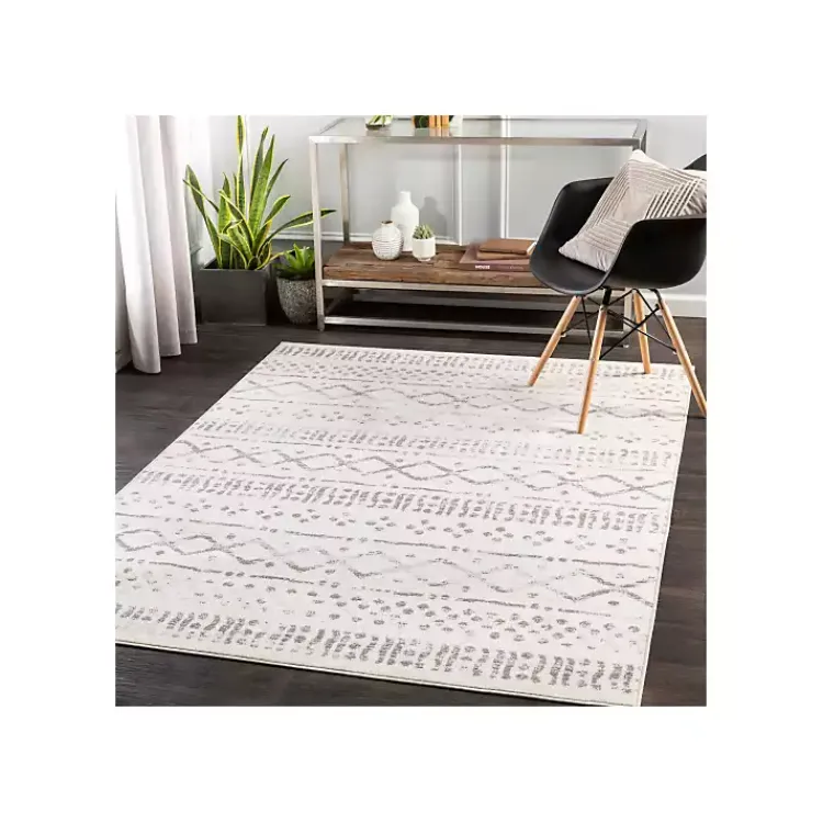 Kirklands Home Toasted Brown Abstract Diamond Area Rug, 7x10 Clearance