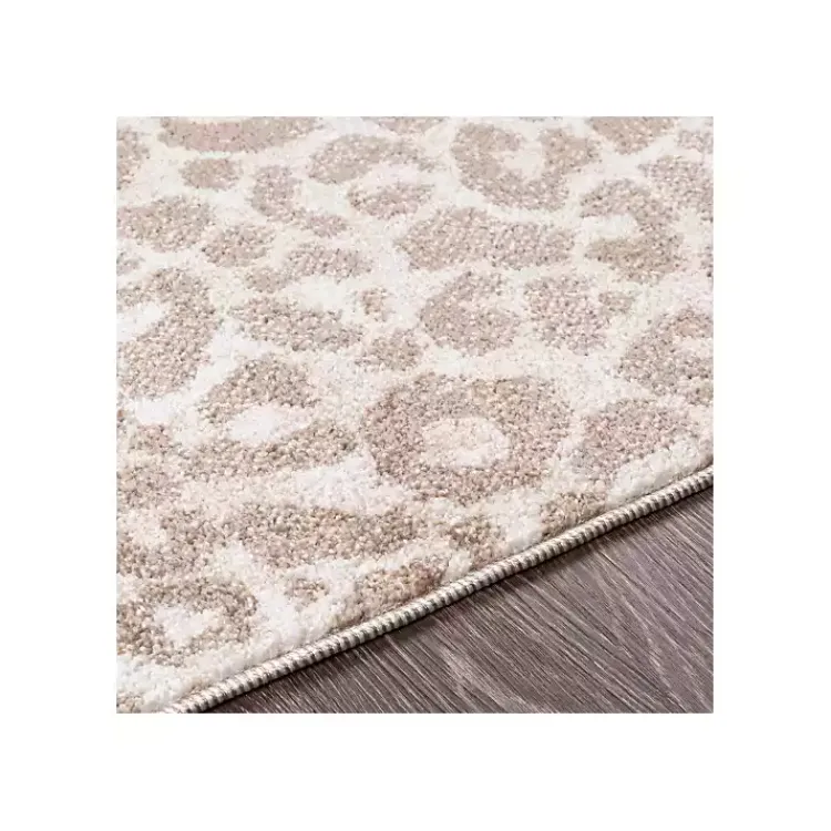 Kirklands Home Toasted Brown Cheetah Print Area Rug, 5x7 New