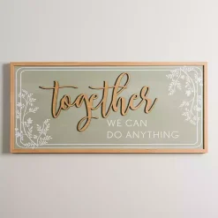 Kirklands Home Together We Can Do Anything Wall Plaque Outlet