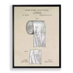 Kirklands Home Toilet Paper Framed Art Print New