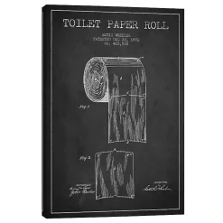Kirklands Home Toilet Paper Patent Canvas Art Print, 18x26 in. New