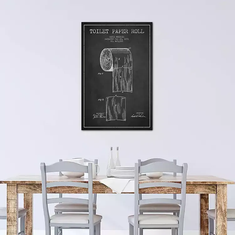Kirklands Home Toilet Paper Patent Canvas Art Print, 18x26 in. New