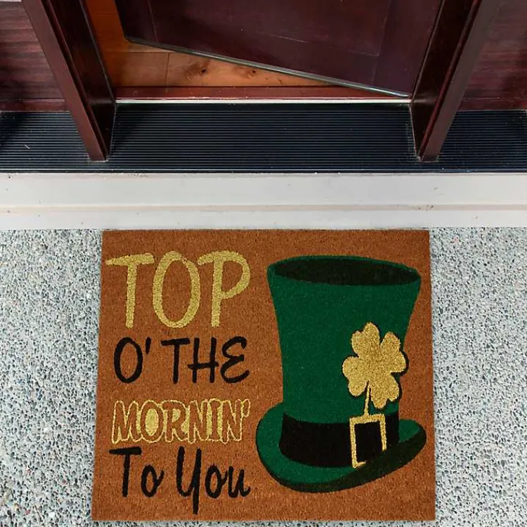 St Patricks Day Decorations>Kirklands Home Top O' the Morning to You Doormat