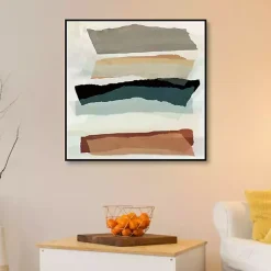 Kirklands Home Torn Edges Framed Canvas Art Print Multi Hot