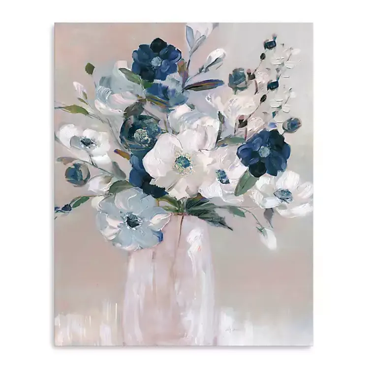 Kirklands Home Touch of Teal Bouquet Canvas Art Print, 16x20 in. Clearance