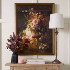Kirklands Home Traditional Floral Still Life Framed Art Print Multi New