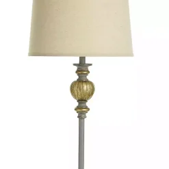 Kirklands Home Traditional and Aged Gold Floor Lamp Gray Discount